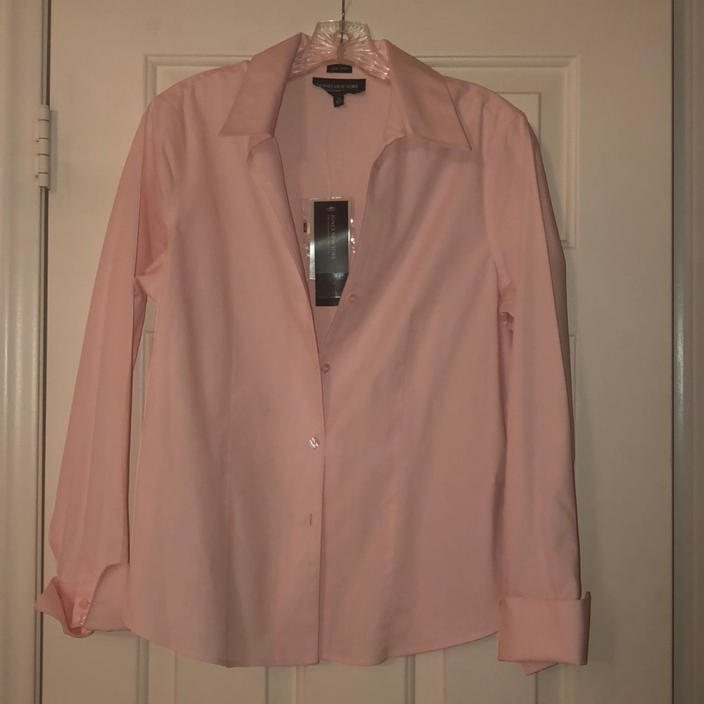 Jones NY Wrinkleless Wash Dry Wear! Collar NonIron